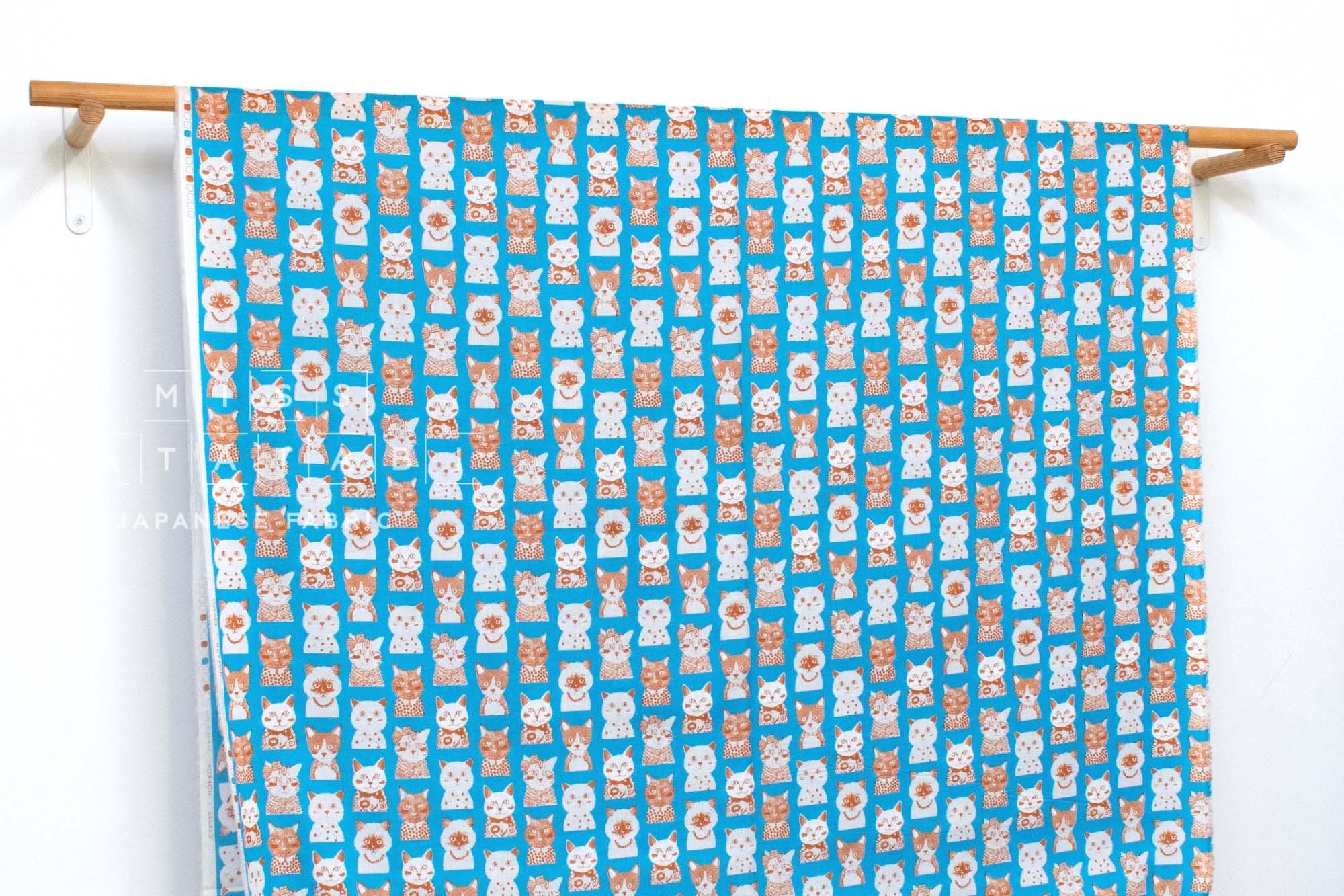 Japanese Fabric Dashing Cats - C - 50cm