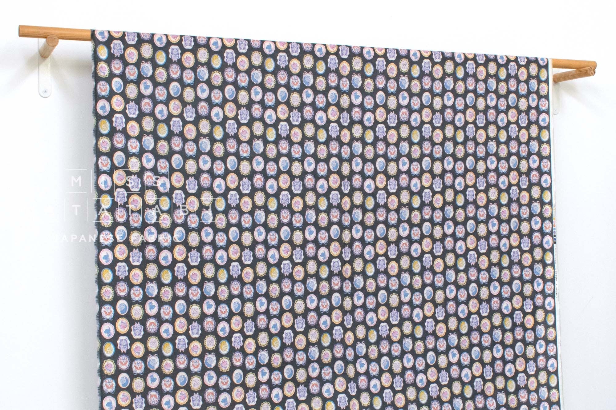 Japanese Fabric Handsome Cats - E - 50cm