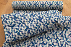 Shokunin Collection Hand-printed Chusen Japanese Yukata Fabric - Kawari Koushi - 50cm