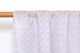 Japanese Fabric Embroidered Eyelet Cotton Lawn - pale lilac - 50cm