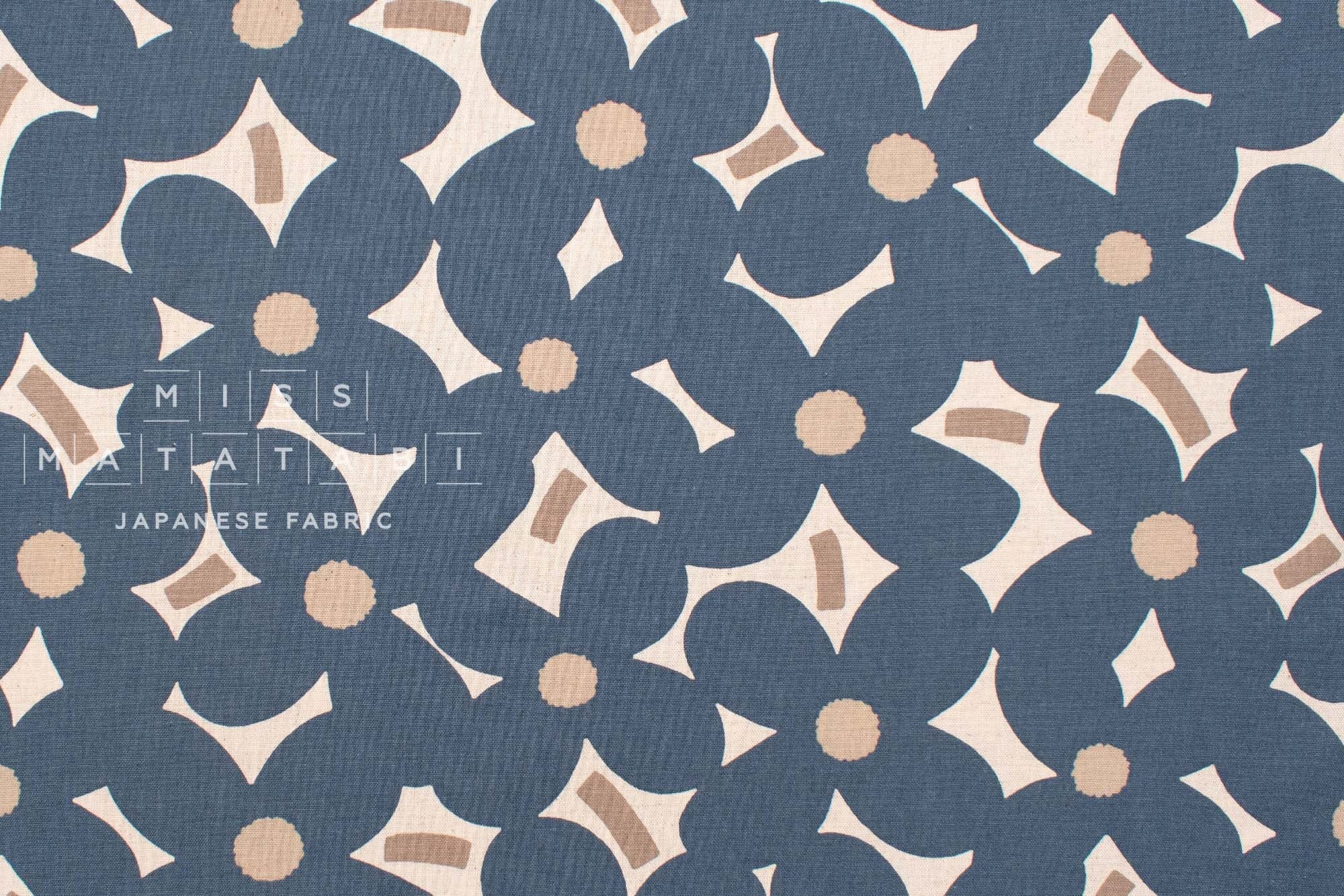 Japanese Fabric Yomogi Flowers - F - 50cm