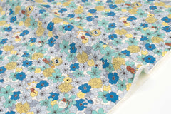 Japanese Fabric Summertime Cats - B - 50cm