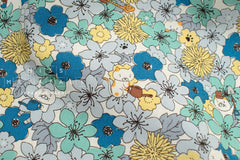 Japanese Fabric Summertime Cats - B - 50cm