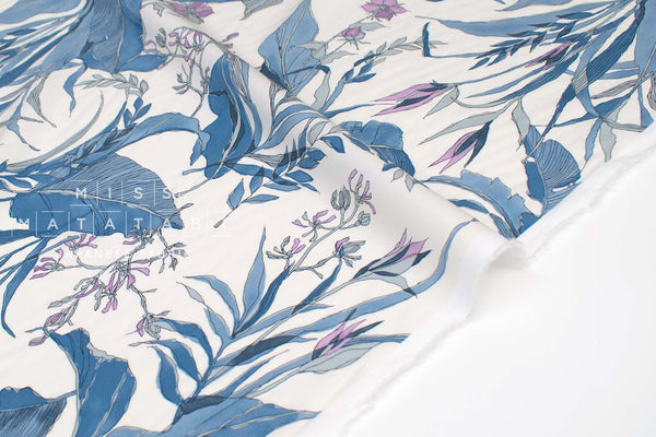 DEADSTOCK Japanese Fabric Botanical - B - 50cm