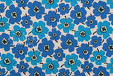 DEADSTOCK Japanese Fabric Canvas Poppy - blue - 50cm