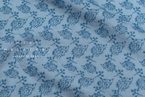 Japanese Fabric Embroidered Cotton Lawn - Hedgehogs - 50cm
