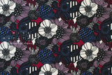 Japanese Fabric Wild Floral Canvas II - E - 50cm