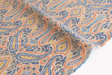 Japanese Fabric Paisley Linen Blend - A - 50cm