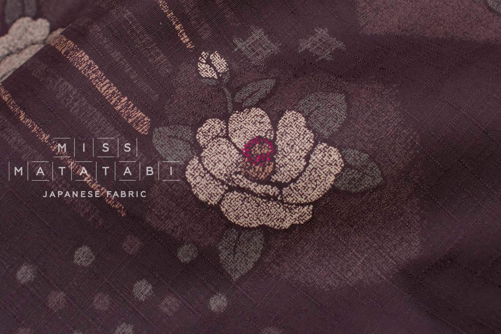 Japanese Fabric Tsubaki meets Tsubaki - D - 50cm