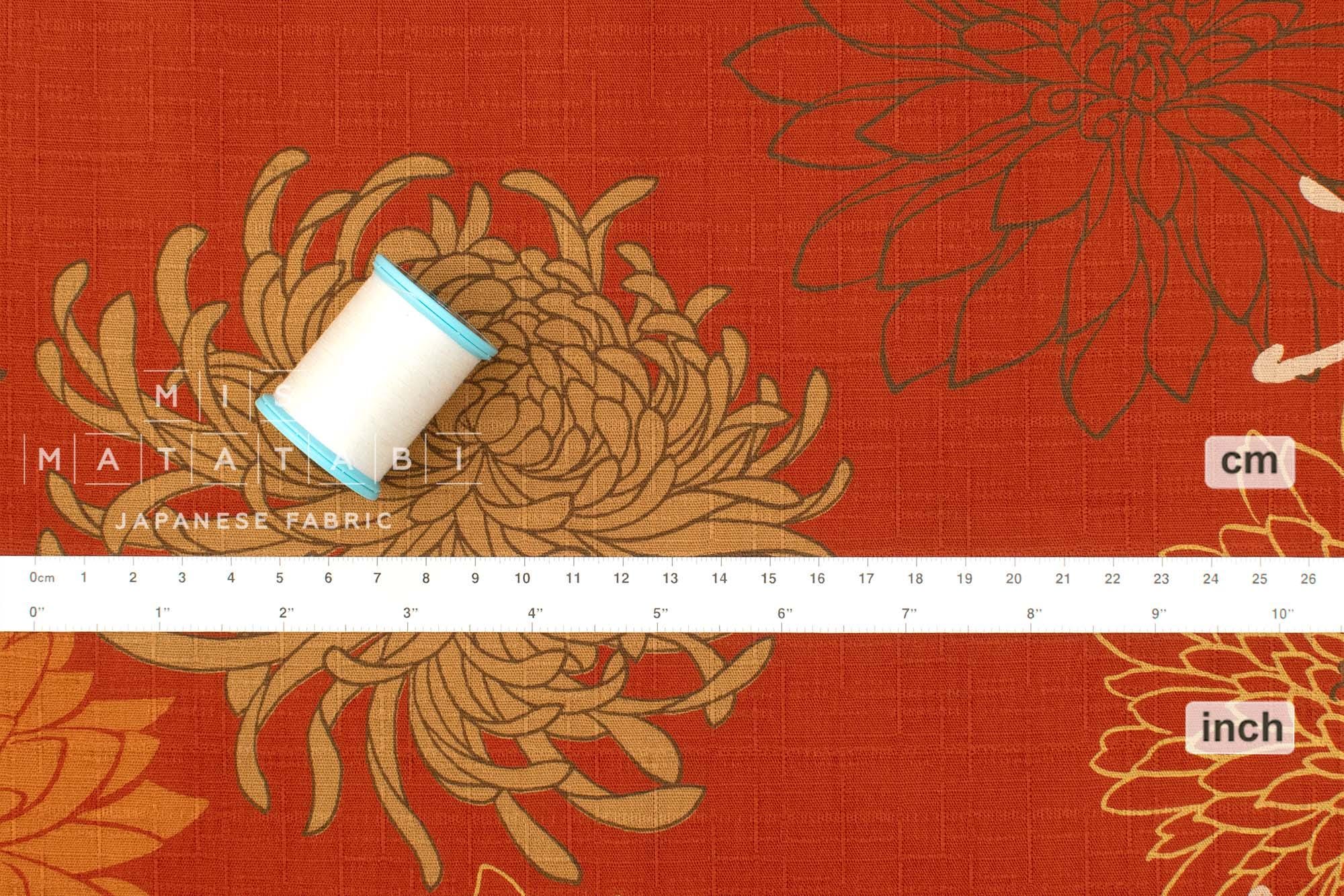 Japanese Fabric So Many Kiku Flowers - A - 50cm