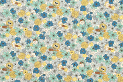 Japanese Fabric Summertime Cats - B - 50cm