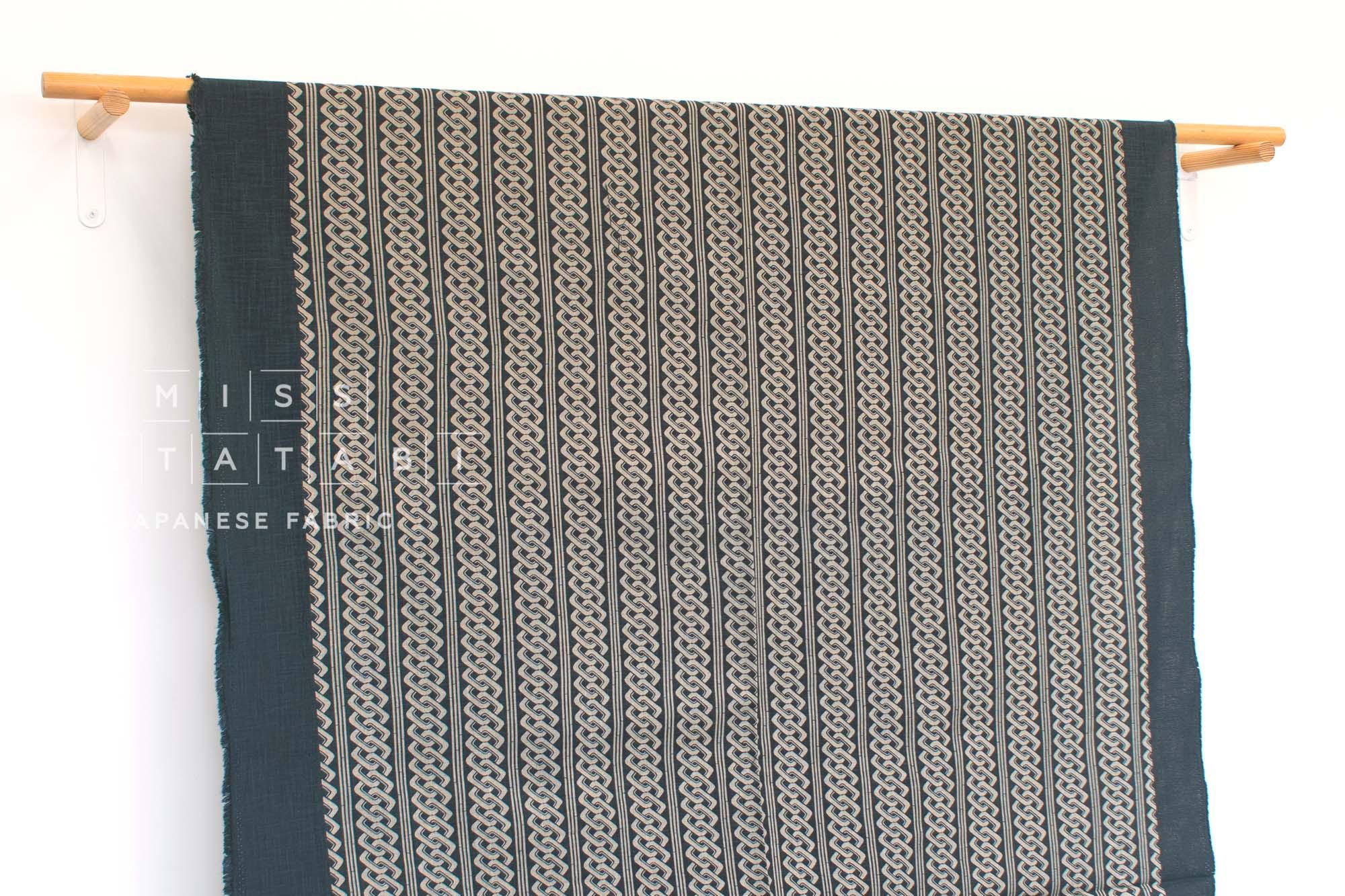 Shokunin Collection Hand-printed Japanese Fabric Kusari - 87A - 50cm