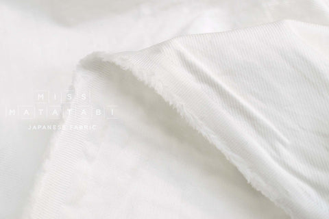 Japanese Fabric Cotton Solid Double Face Twill + Gauze - white - 50cm