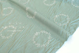 Japanese Fabric Embroidered Linen Blend - B2 - 50cm