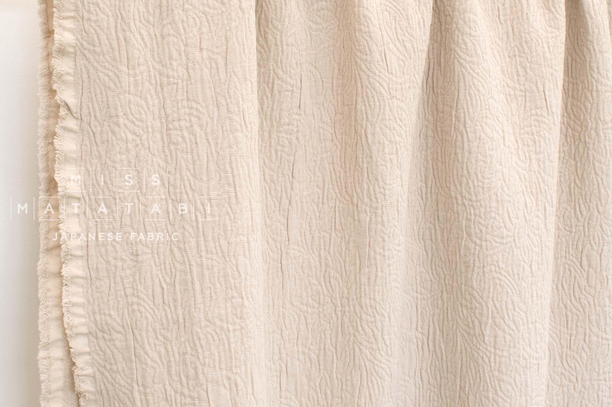 DEADSTOCK Japanese Fabric Shokunin Collection Azumadaki Jacquard - natural - 50cm
