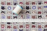 Japanese Fabric Japanese Cats - B - 50cm