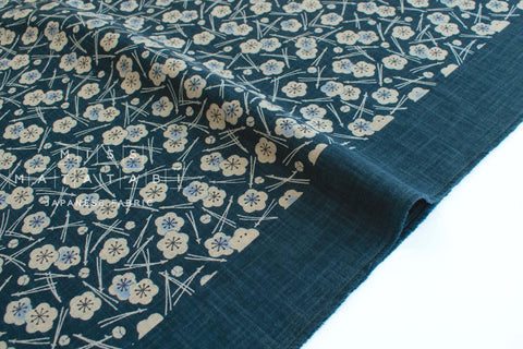 Shokunin Collection Hand-printed Japanese Fabric Ume to Matsu - 60A - 50cm