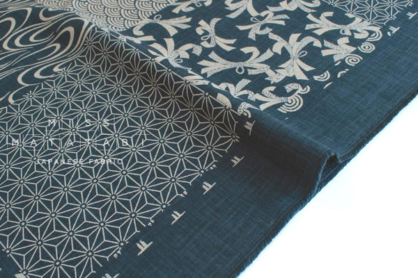 Shokunin Collection Hand-printed Japanese Fabric Komon Mix 1 - 57A - 50cm