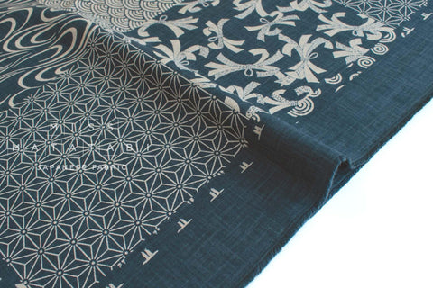 Shokunin Collection Hand-printed Japanese Fabric Komon Mix 1 - 57A - 50cm