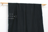 Japanese Fabric Cotton Solid Double Face Twill + Gauze - black - 50cm