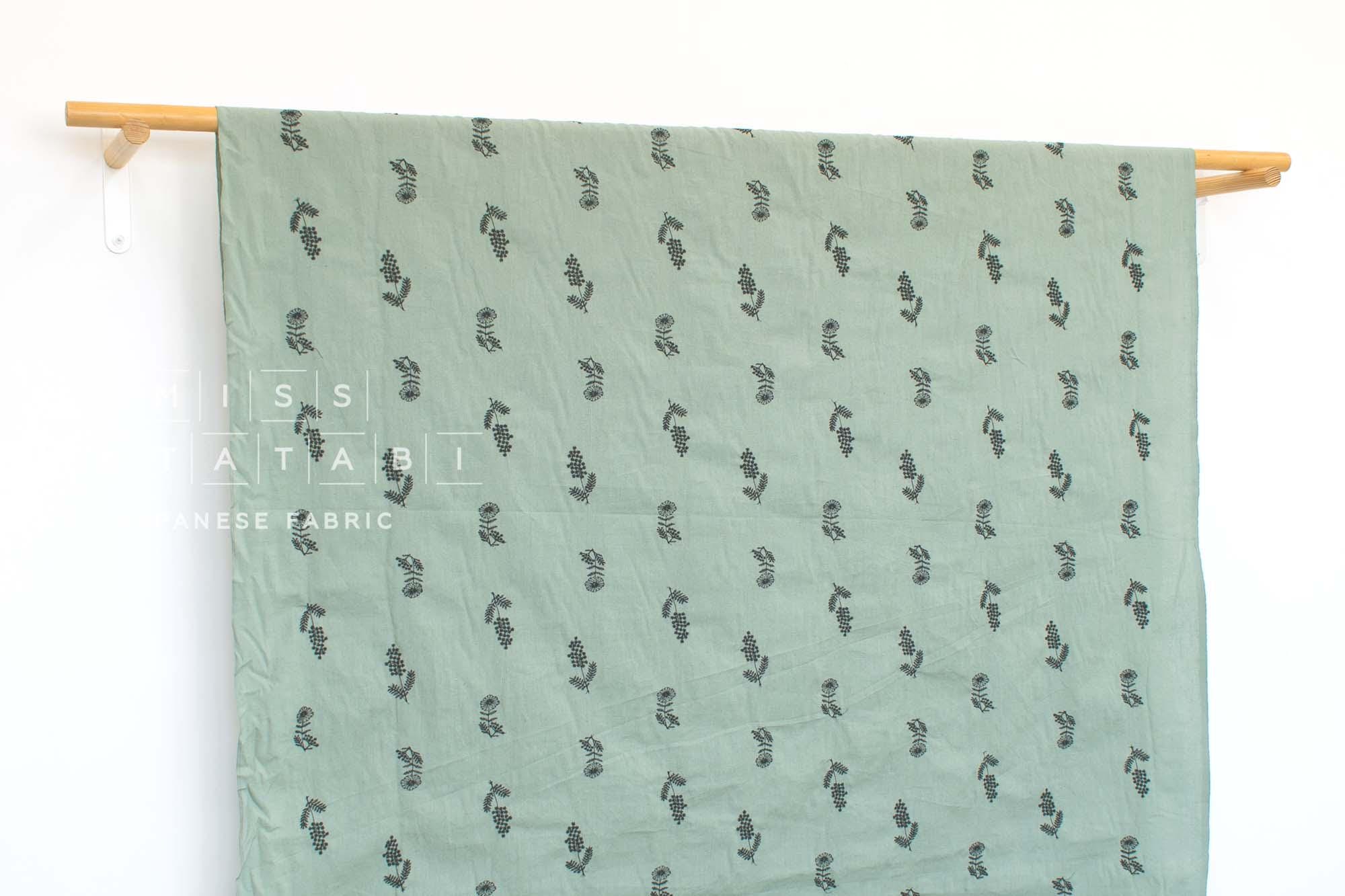 Japanese Fabric Embroidered Linen Blend - A2 - 50cm