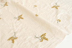 Japanese Fabric Embroidered Linen Blend - C1 - 50cm