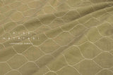 DEADSTOCK Japanese Fabric Shokunin Collection Azumadaki 143 with Quilt Stitching - khaki - 50cm