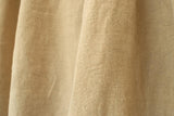 DEADSTOCK Japanese Fabric Shokunin Collection Azumadaki Linen 64 - milk tea - 50cm