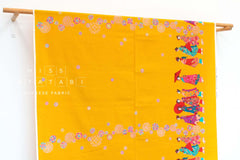 Japanese Fabric Maiko Border Dobby - mustard yellow - 60cm