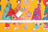 Japanese Fabric Maiko Border Dobby - mustard yellow - 60cm