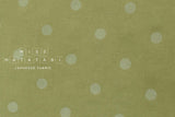 DEADSTOCK Japanese Fabric Shokunin Collection Azumadaki dots - olive - 50cm