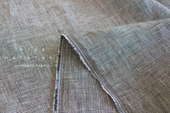 DEADSTOCK Japanese Fabric Shokunin Collection Yarn-dyed Orihimedaki Glen Check - black - 50cm