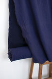 DEADSTOCK Japanese Fabric Shokunin Collection Azumadaki Double Face Linen and Gauze - blue - 50cm