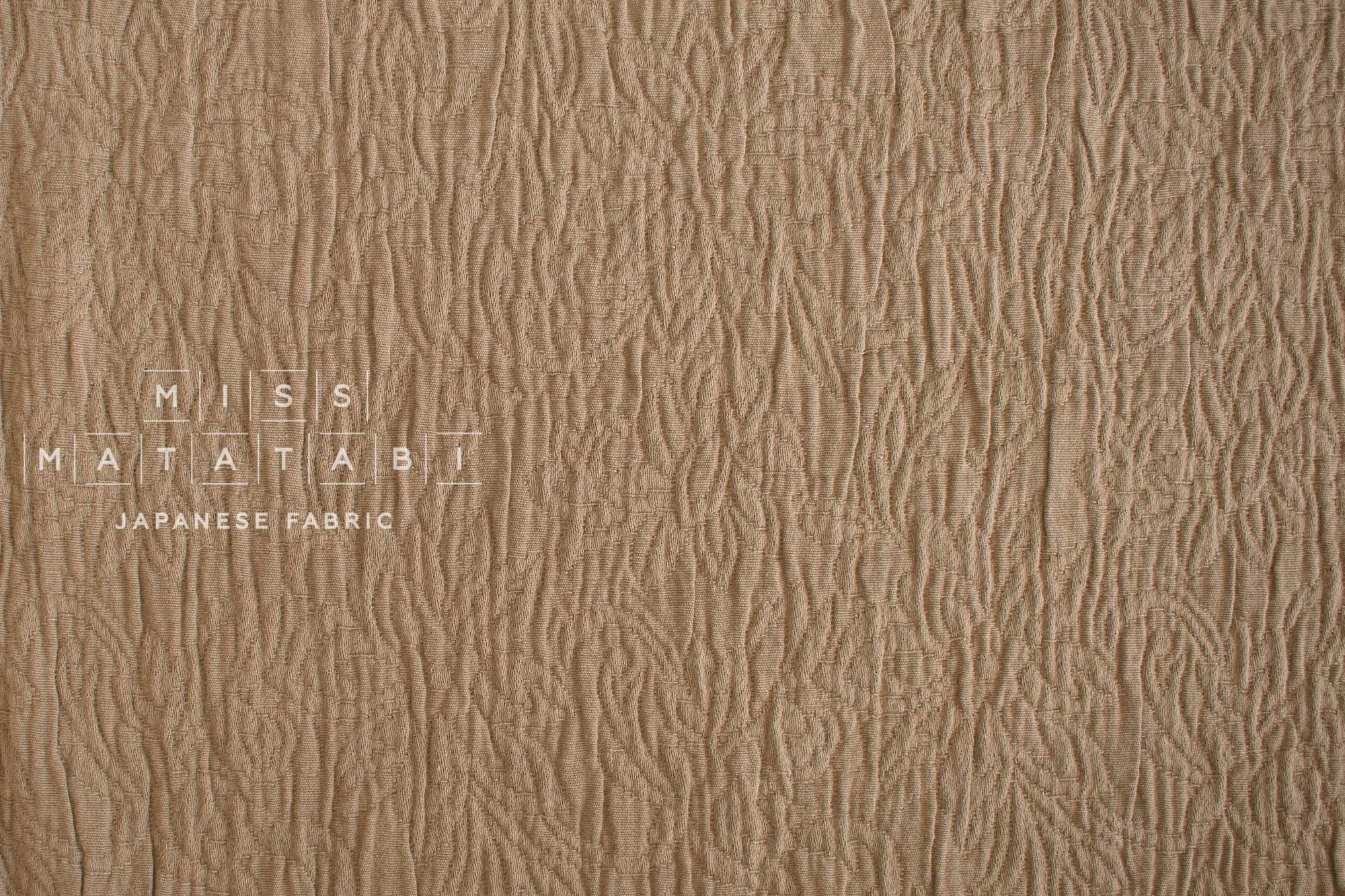 DEADSTOCK Japanese Fabric Shokunin Collection Azumadaki Jacquard - mocha - 50cm