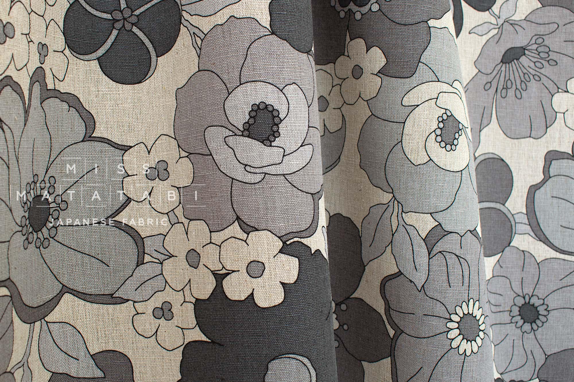 Japanese Fabric Mattina Di Vacanza Charlotte Floral - D - 50cm