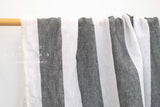 DEADSTOCK Japanese Fabric 100% Linen Big Stripes - 50cm