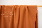 DEADSTOCK Japanese Fabric Shokunin Collection Shusseidaki Linen Wool Blend - orange - 50cm