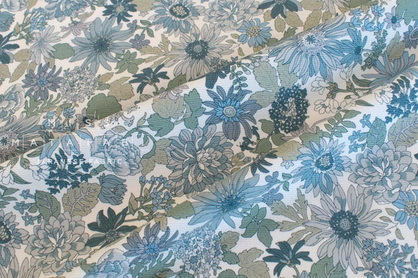 Japanese Fabric Corduroy Little Garden - B - 50cm