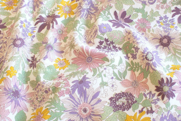 Japanese Fabric Corduroy Little Garden - C - 50cm