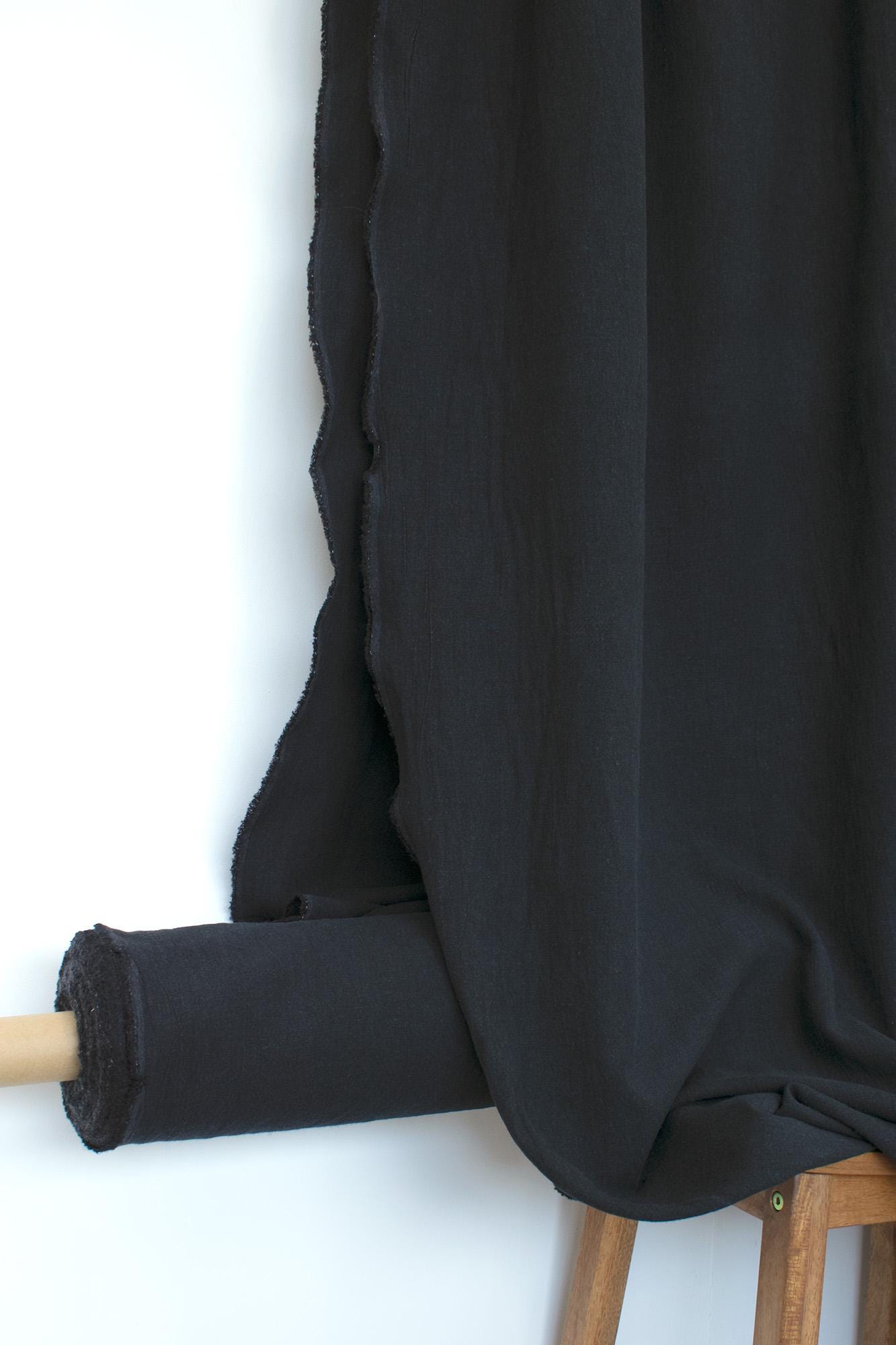 Japanese Fabric Shokunin Collection Orihimedaki 5 - navy but almost black - 50cm