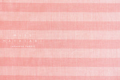 DEADSTOCK Japanese Fabric Yarn Dyed Tiny Houndstooth Plaid - coral pink - 50cm