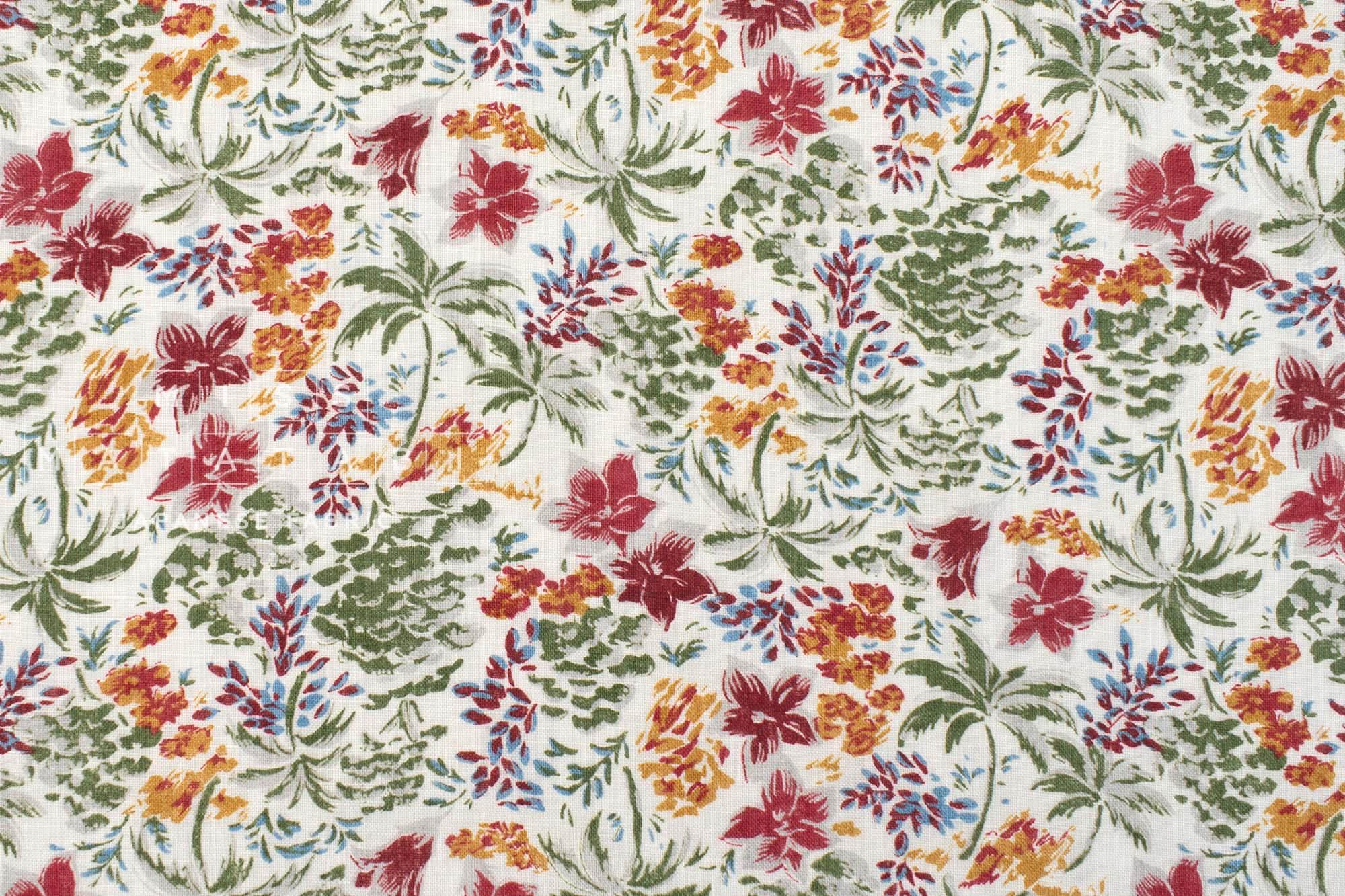 DEADSTOCK Japanese Fabric 100% Linen Garden - A - 50cm
