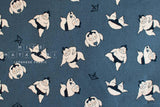 Japanese Fabric Sumo Wrestlers - blue - 50cm