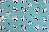 Japanese Fabric Sumo Wrestlers - light blue - 50cm