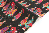 Japanese Fabric Little Maiko Border - black - 60cm