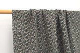 DEADSTOCK Japanese Fabric Ripple Corduroy Green Floral - 50cm