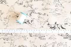Japanese Fabric Choju-giga Sports - A - 50cm