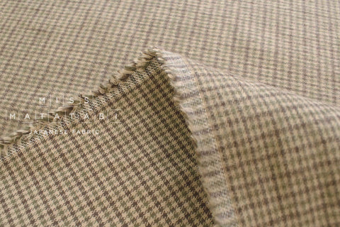 DEADSTOCK Japanese Fabric Yarn-dyed Brushed Houndstooth - 50cm