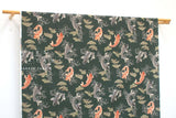 DEADSTOCK Japanese Fabric Nishiki Koi - green - 50cm