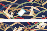 Japanese Fabric Quilt Gate Usagi - E metallic gold - 50cm